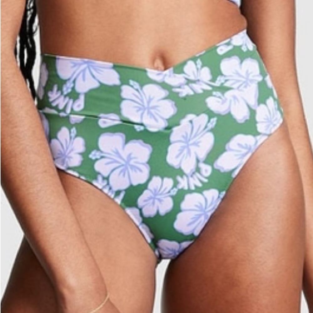 VICTORIA'S SECRET Crossover High-Waist Bikini Bottom, Large, New W/ Tags